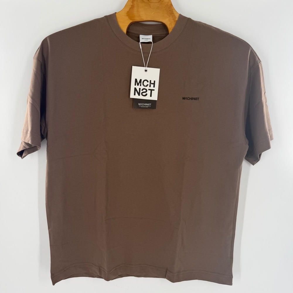 Machinist ONENINE87 Mens Oversize Basic T-Shirt Brown Large M1778 NWT